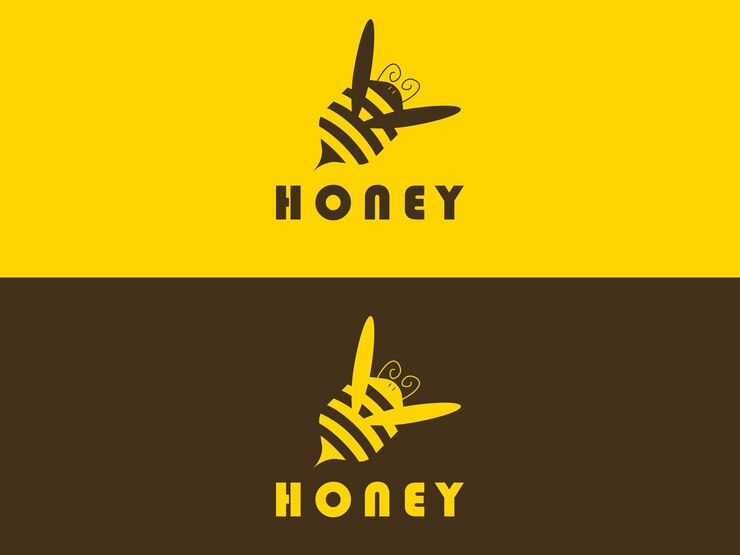 Diseño de logotipo de miel. diseño de logotipo vectorial