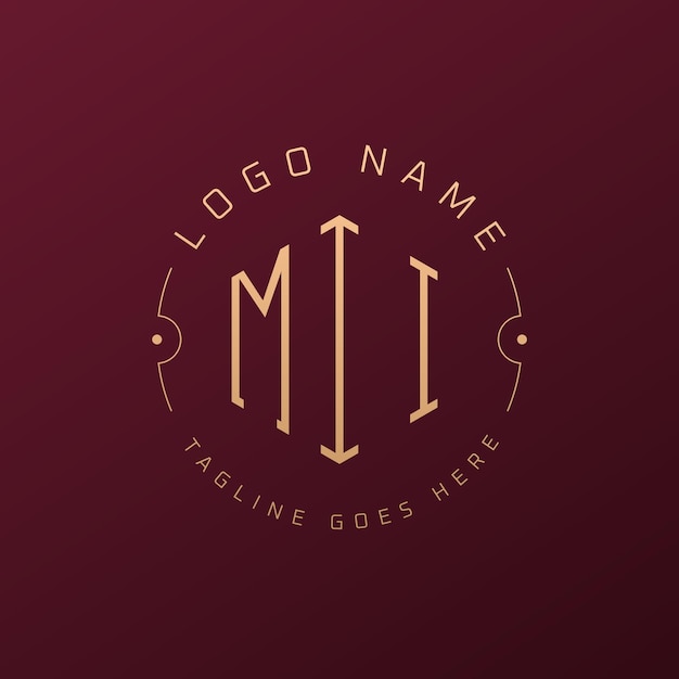 Diseño de logotipo MII de lujo Letra elegante MII Monograma Logotipo minimalista Poligono MII Template de diseño de logotipo