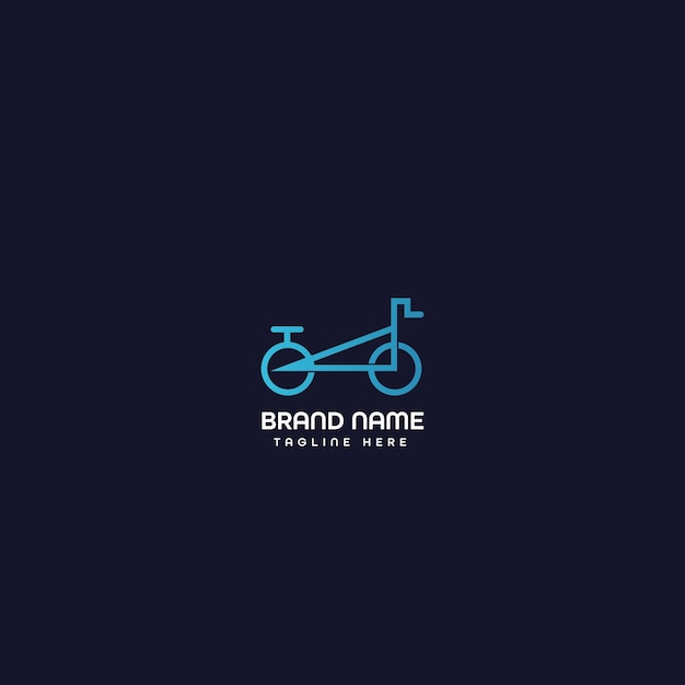 diseño de logotipo minimailista de bicicletas