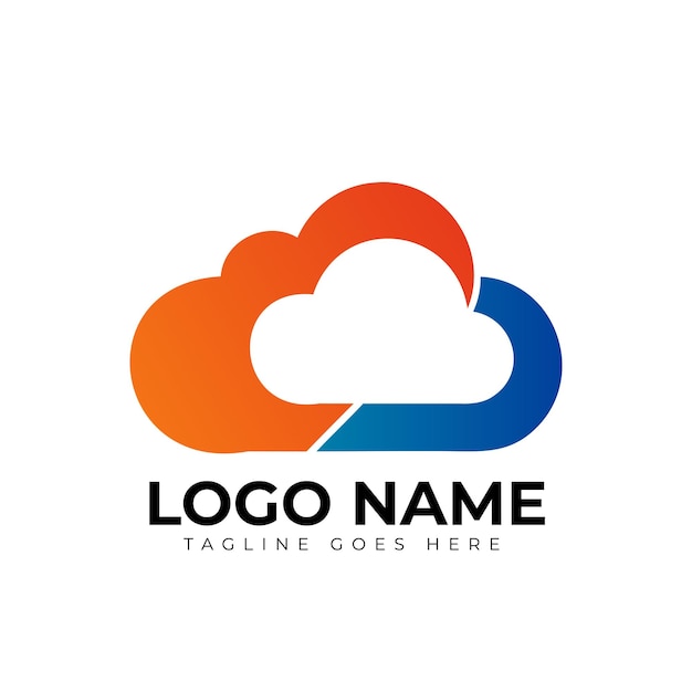Diseño del logotipo de Minimal Cloud y Sky Tech