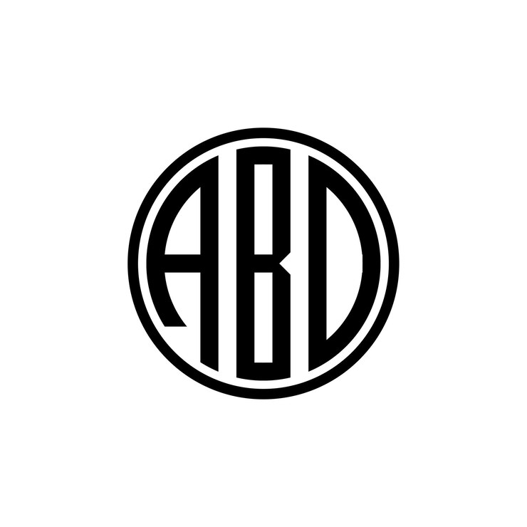 Vector diseño de logotipo minimalista aislado en fondo blanco ilustración vectorial del logotipo monograma abd.