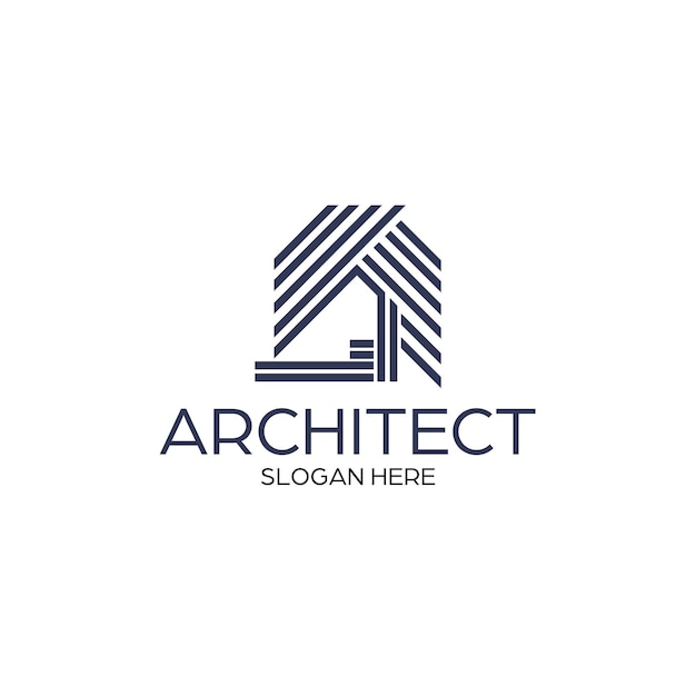 Vector diseño de logotipo minimalista de arquitectura