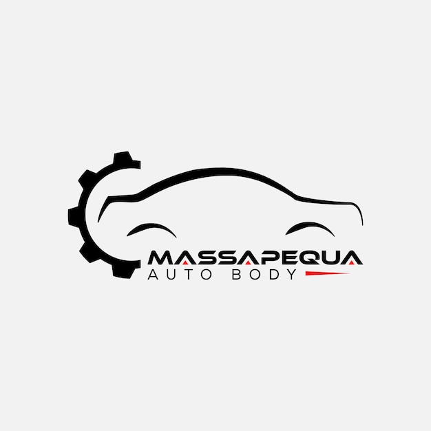 diseño de logotipo minimalista del emblema del vector de reparación de automóviles abstracto