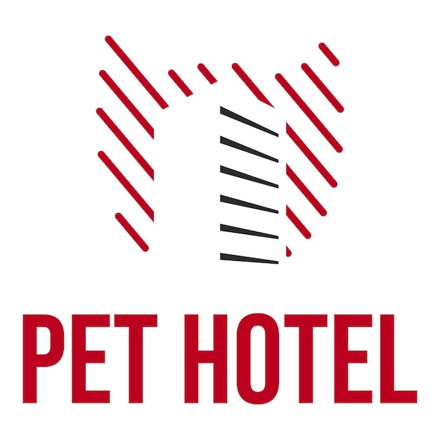 diseño de logotipo minimalista para hoteles de mascotas
