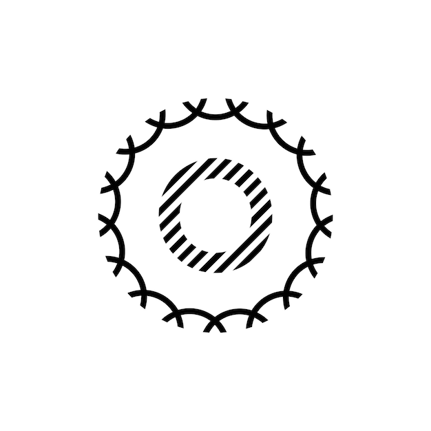 Diseño de logotipo minimalista letra o con forma de círculo