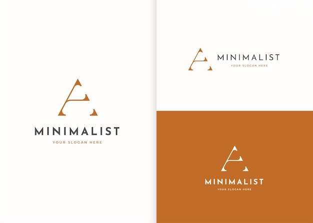 Diseño de logotipo minimalista letra a