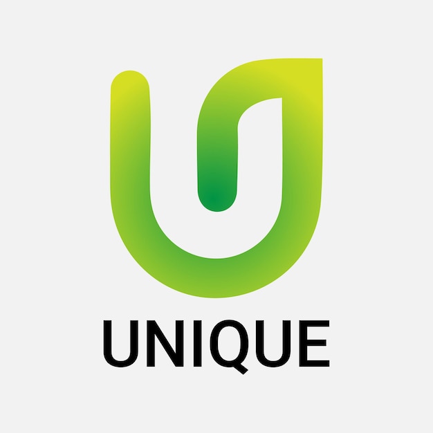 Diseño de logotipo minimalista moderno con letra U abstracta