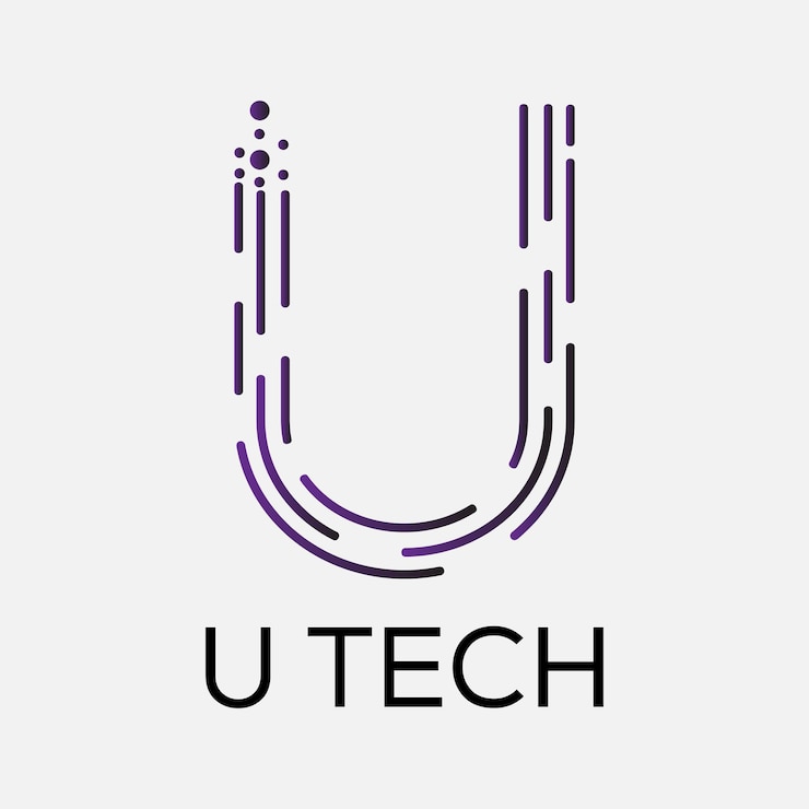 Vector diseño de logotipo minimalista moderno con letra u abstracta