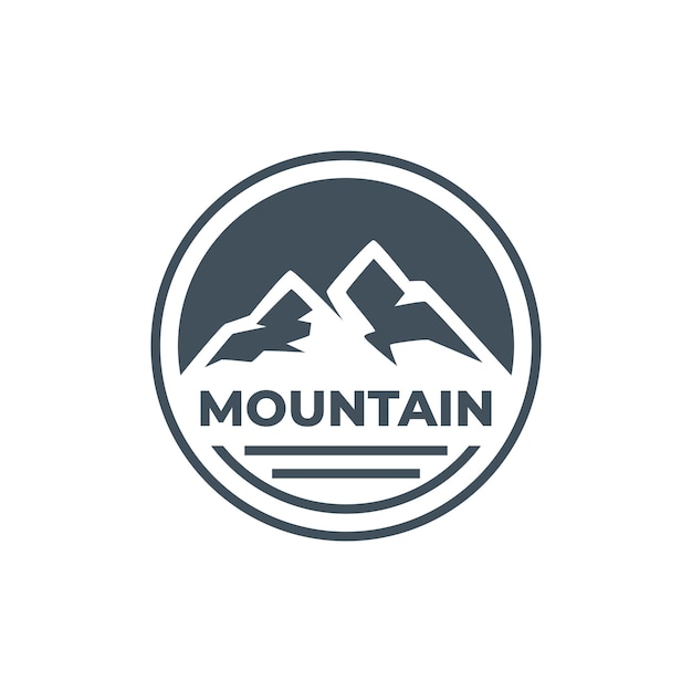 Vector diseño de logotipo minimalista de montaña