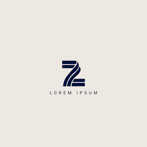 Diseño de logotipo minimalista número Z2