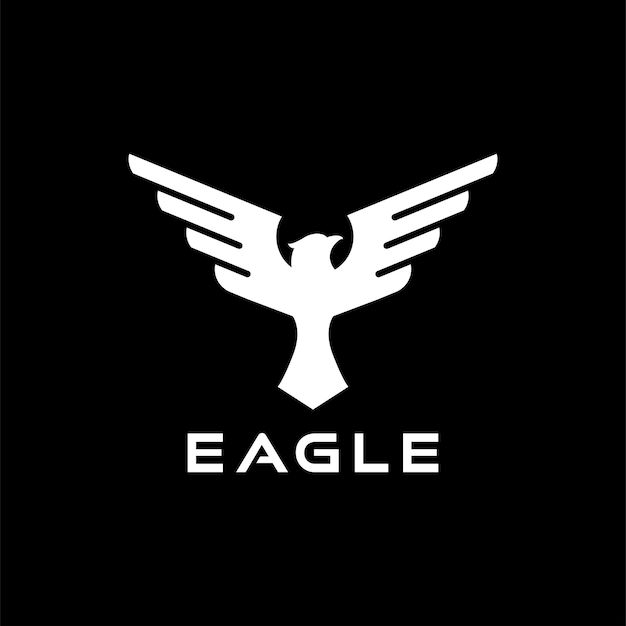 diseño de logotipo minimalista de silueta de águila