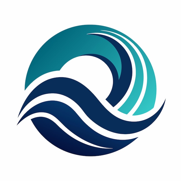 Diseño de logotipo minimalista con un símbolo de onda estilizado para una compañía de agua Un diseño minimalista con bok choy como punto focal