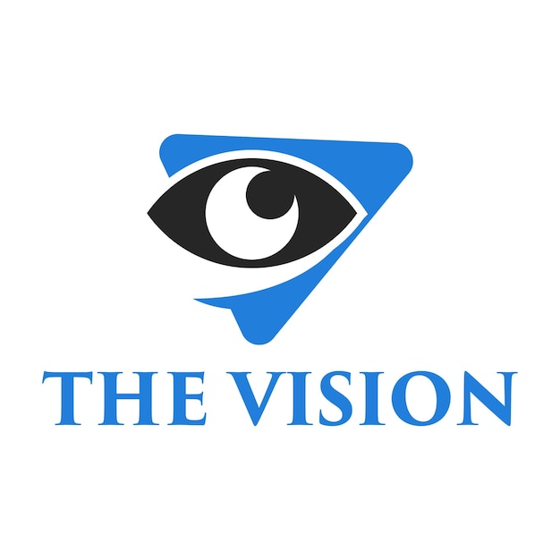 el diseño del logotipo minimalista de visión plana
