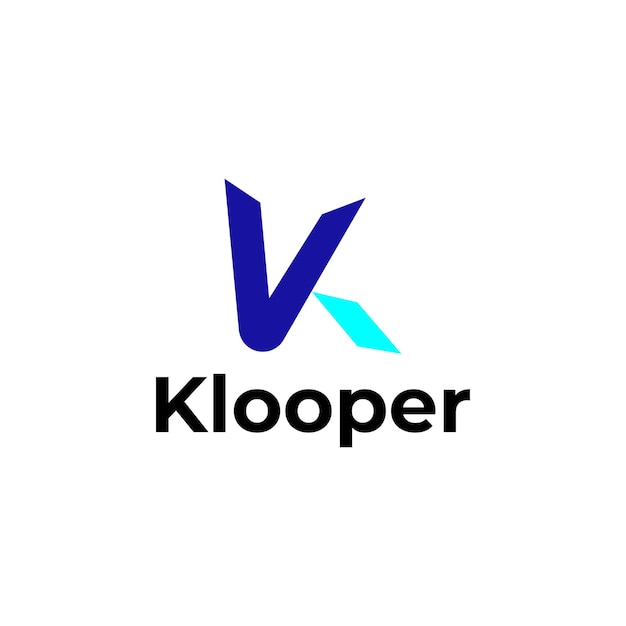 Diseño de logotipo mínimo de letra K