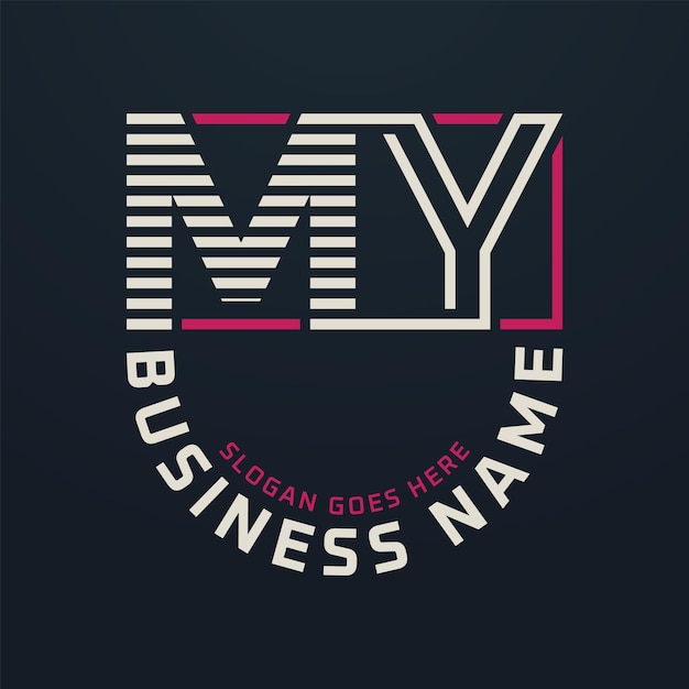 Diseño del logotipo de mis letras premium Diseño del Logotipo de mis negocios modernos