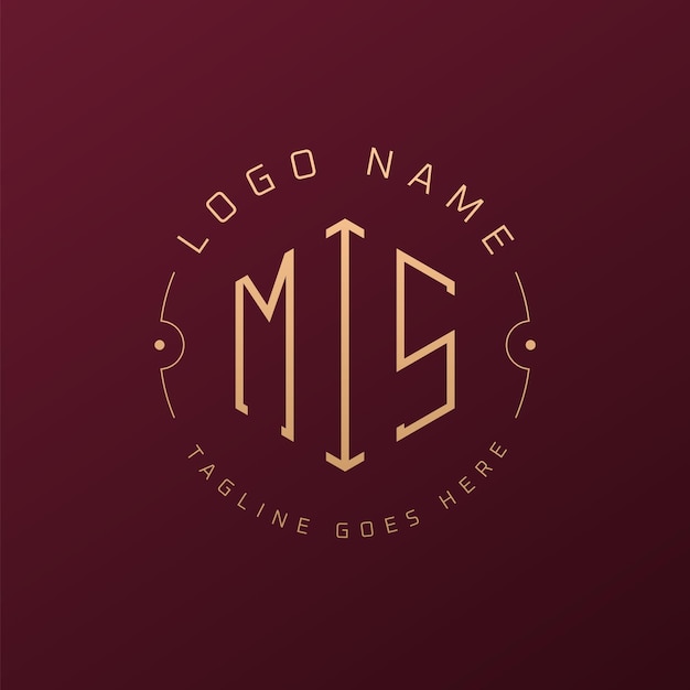 Diseño de logotipo de MIS de lujo Carta elegante MIS Monograma Logotipo minimalista Poligono plantilla de diseño de logotipo MIS