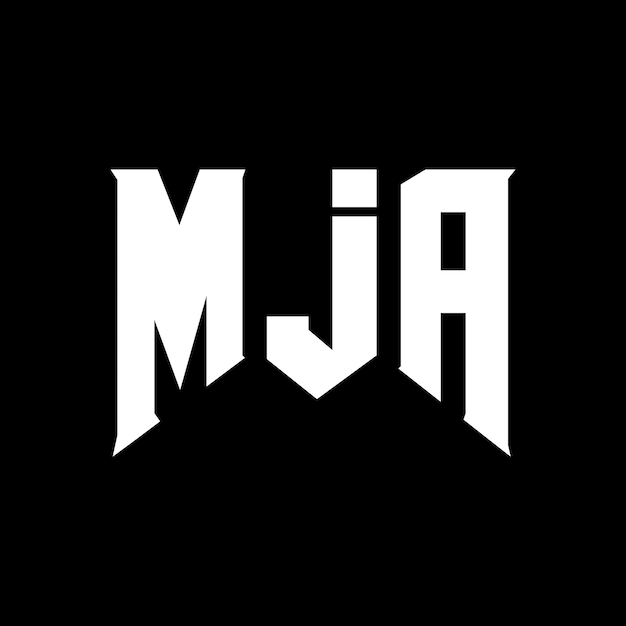 Diseño de logotipo MJA para una empresa de tecnología MJA diseño de logotipo combinación de colores blanco y negro MJA logo MJA vector MJA diseño MJA icono MJA alfabeto MJA tipografía diseño del logotipo