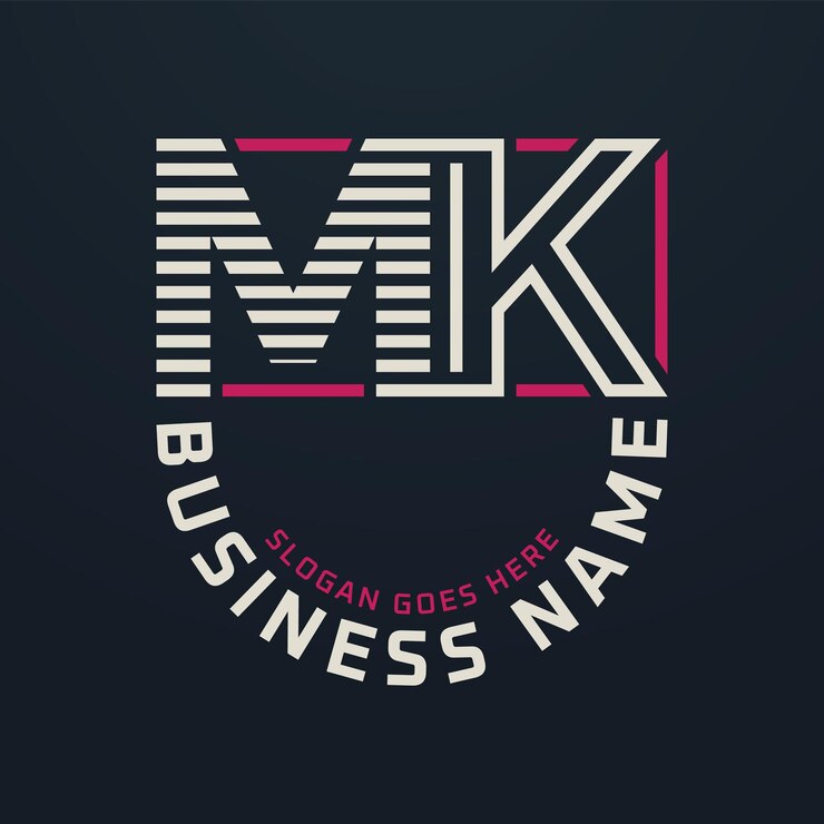 Vector diseño del logotipo de mk premium letter diseño del logotipo de mk modern business