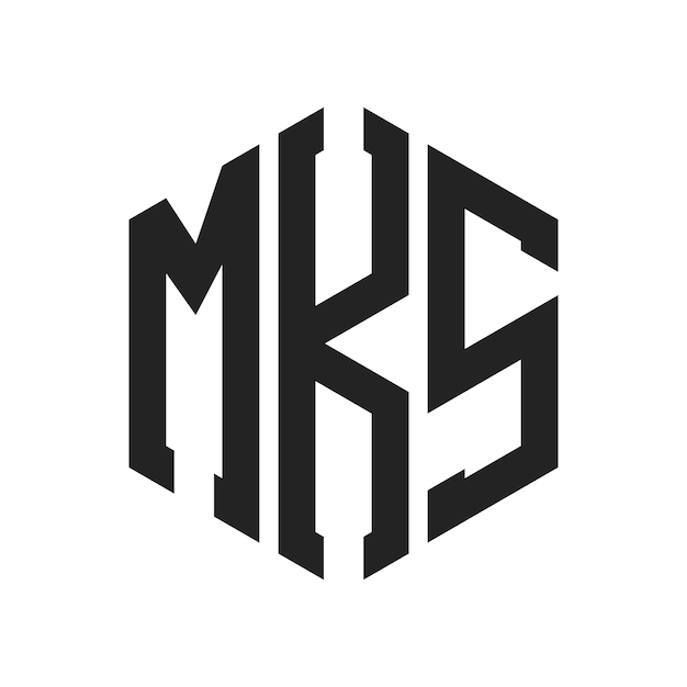 Diseño del logotipo de MKS Letra inicial MKS Monograma Logotipo con forma de hexágono