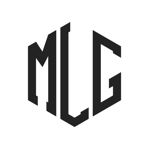 Diseño del logotipo MLG Letra inicial MLG Monograma Logotipo con forma de hexágono