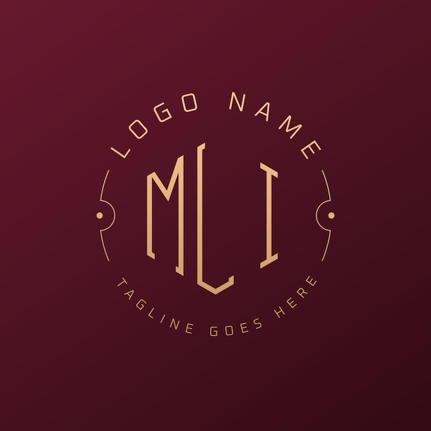 Diseño de logotipo de MLI de lujo Letra elegante MLI Monograma Logotipo minimalista Poligono plantilla de diseño de logotipo MLI