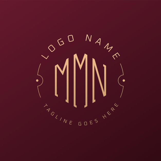 Diseño de logotipo de MMN de lujo Letra elegante MMN Monograma Logotipo minimalista Poligono plantilla de diseño de logotipo MMN