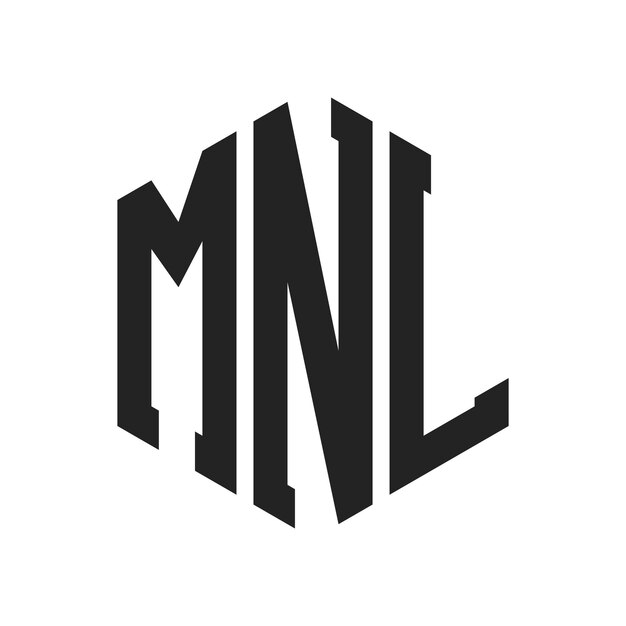 Diseño del logotipo de MNL Letra inicial MNL Monograma Logotipo con forma de hexágono