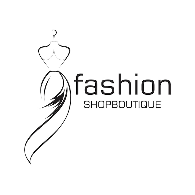 Diseño de logotipo de moda concepto simple Vector Premium
