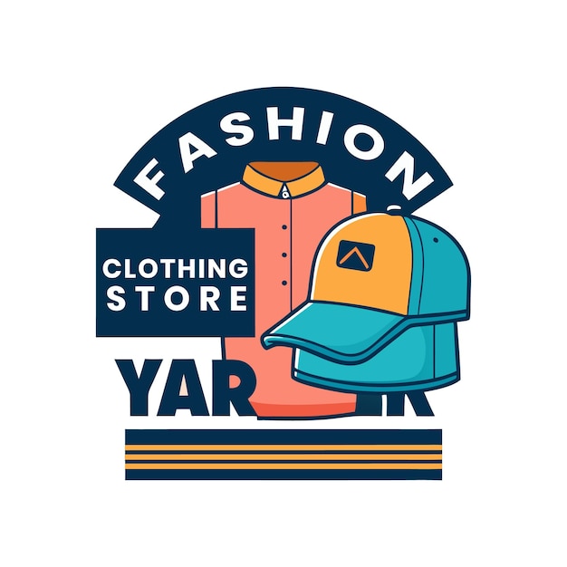 Diseño de logotipo de moda de un conjunto bien apilado