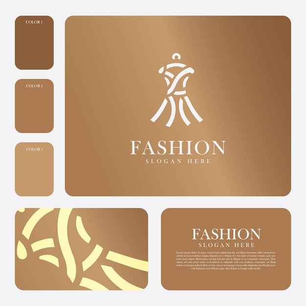 Vector diseño de logotipo de moda con un estilo minimalista adecuado para logotipos de marcas empresariales en el sector de la moda