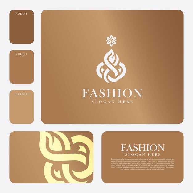 Vector diseño de logotipo de moda con un estilo minimalista adecuado para logotipos de marcas empresariales en el sector de la moda