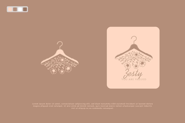 Diseño de logotipo de moda con un estilo minimalista dibujado a mano