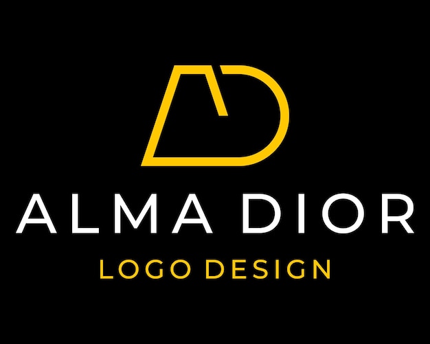 Vector diseño de logotipo de moda con monograma de letra ad.