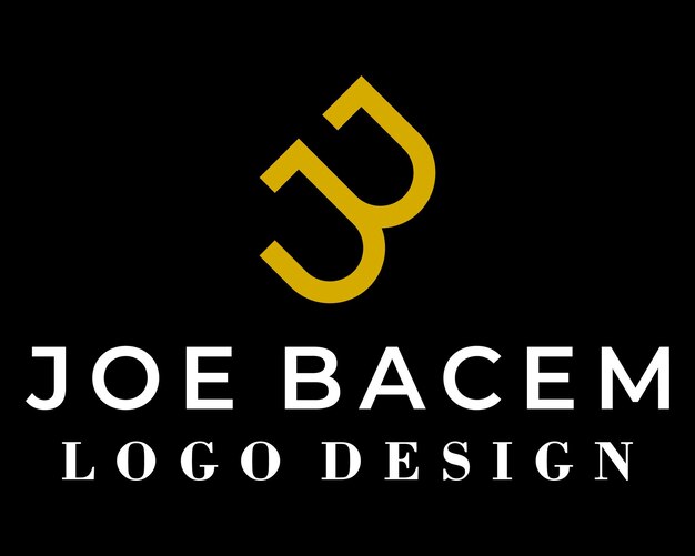 Diseño de logotipo de moda de monograma de letra JB