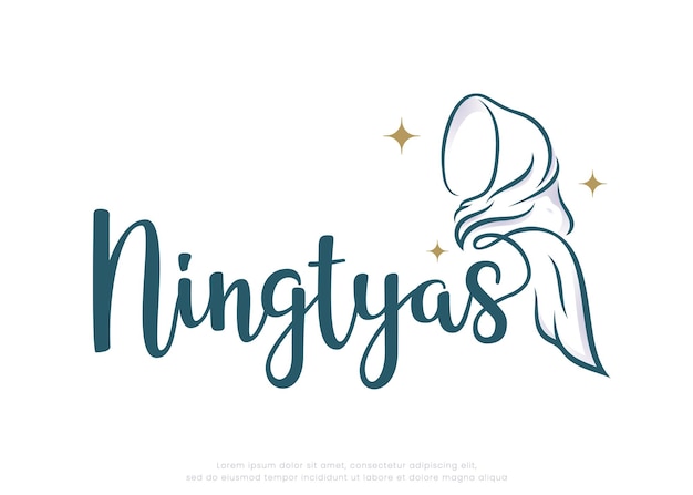 Diseño de logotipo de moda musulmana hijab