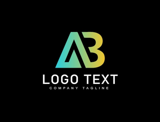 Diseño de logotipo de moda y profesional con la letra a b