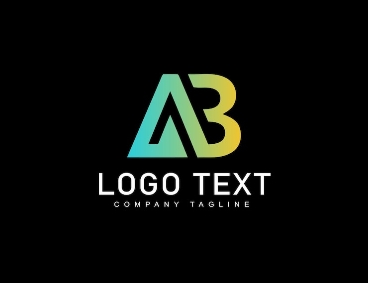 Vector diseño de logotipo de moda y profesional con la letra a b