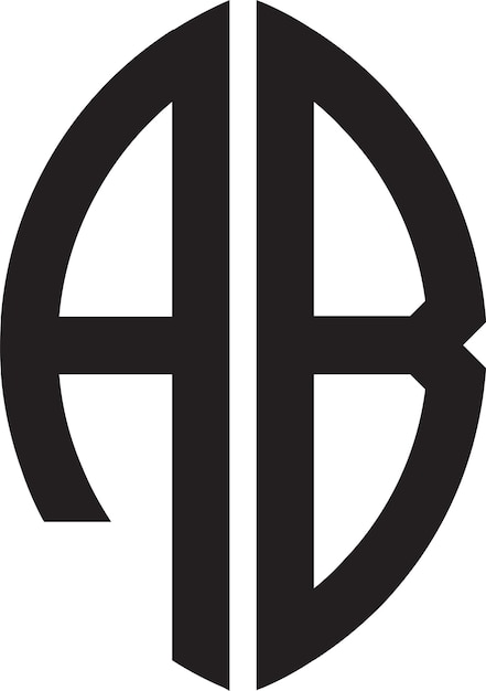 Diseño del logotipo moderno de AB