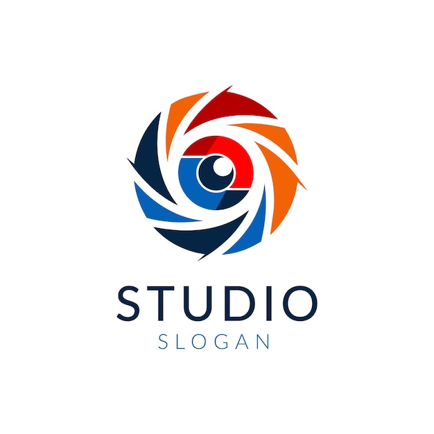Diseño de logotipo moderno abstracto de estudio
