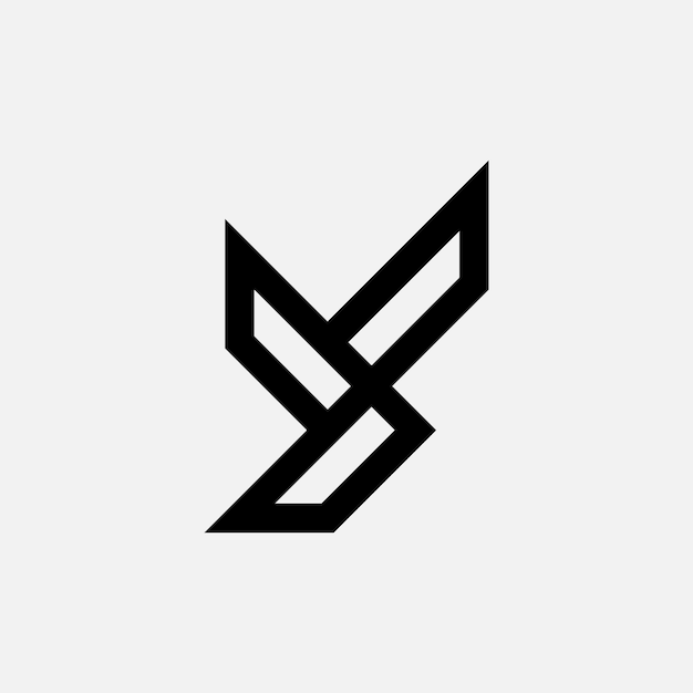 diseño de logotipo moderno abstracto de la letra Y