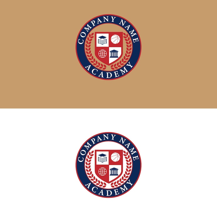 Vector diseño del logotipo moderno de la academia