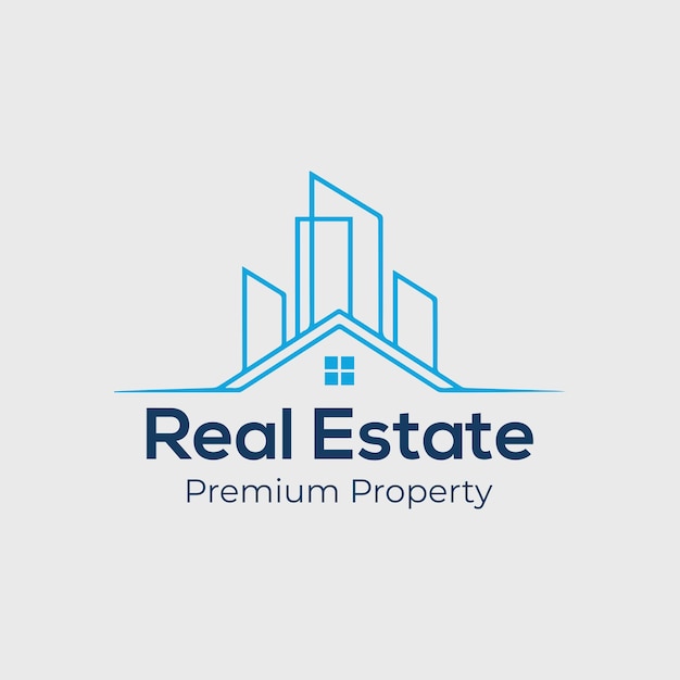 Diseño de logotipo moderno de bienes raíces Logotipo de propiedad único para agentes inmobiliarios, agencias y constructores