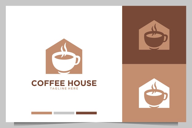 Diseño de logotipo moderno de cafetería