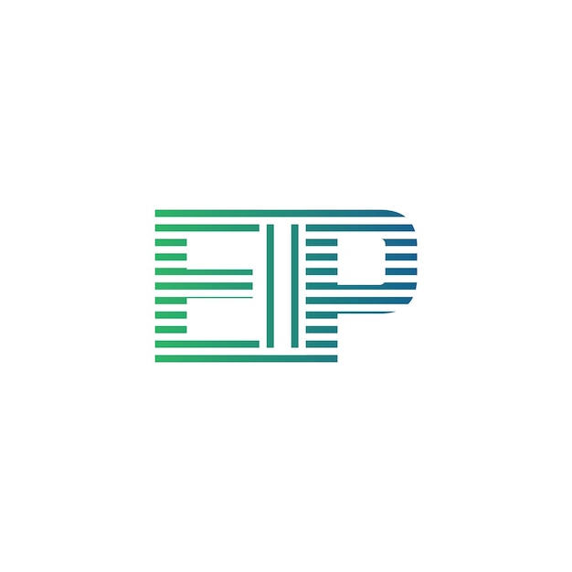 Diseño de logotipo moderno de la carta EIP EIP minimalista profesional y versátil icono de marca para la identidad empresarial