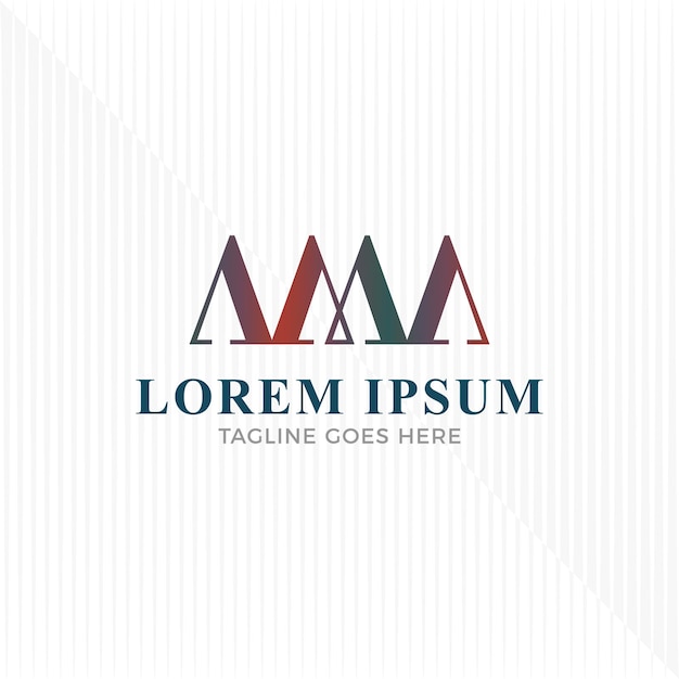 El diseño del logotipo moderno combinado con la letra inicial M