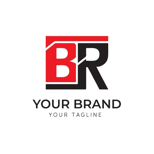 Diseño de logotipo moderno y creativo de la letra BR