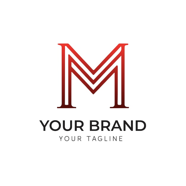 Diseño de logotipo moderno y creativo de la letra M