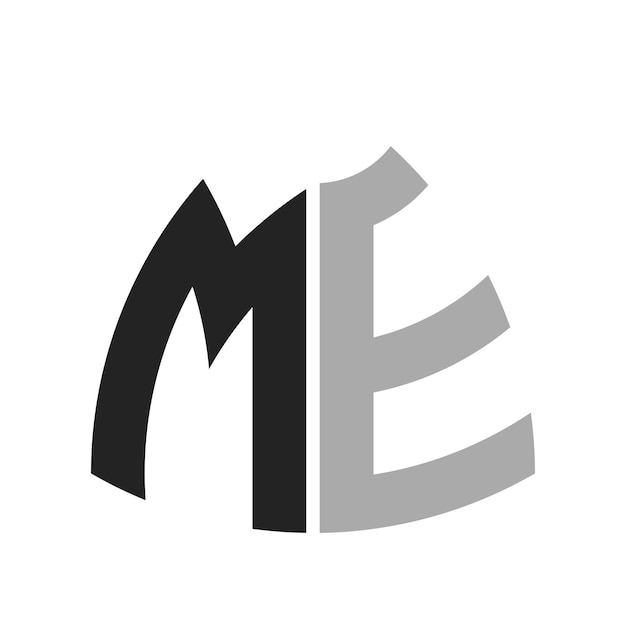 Diseño de logotipo moderno y creativo de ME Icon de letra ME para cualquier negocio y empresa