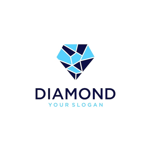 diseño de logotipo moderno de diamante con inspiración geométrica