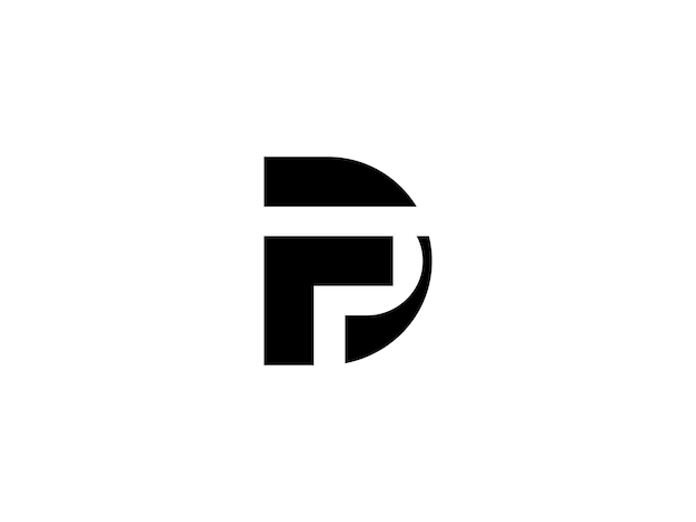 diseño de logotipo moderno y elegante con las iniciales de las letras FD o DF